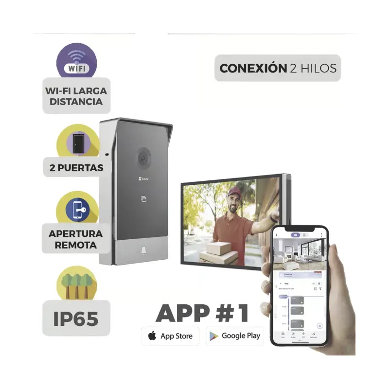 Videoportero IP Conexión a 2 Hilos EZVIZ CS-HP7