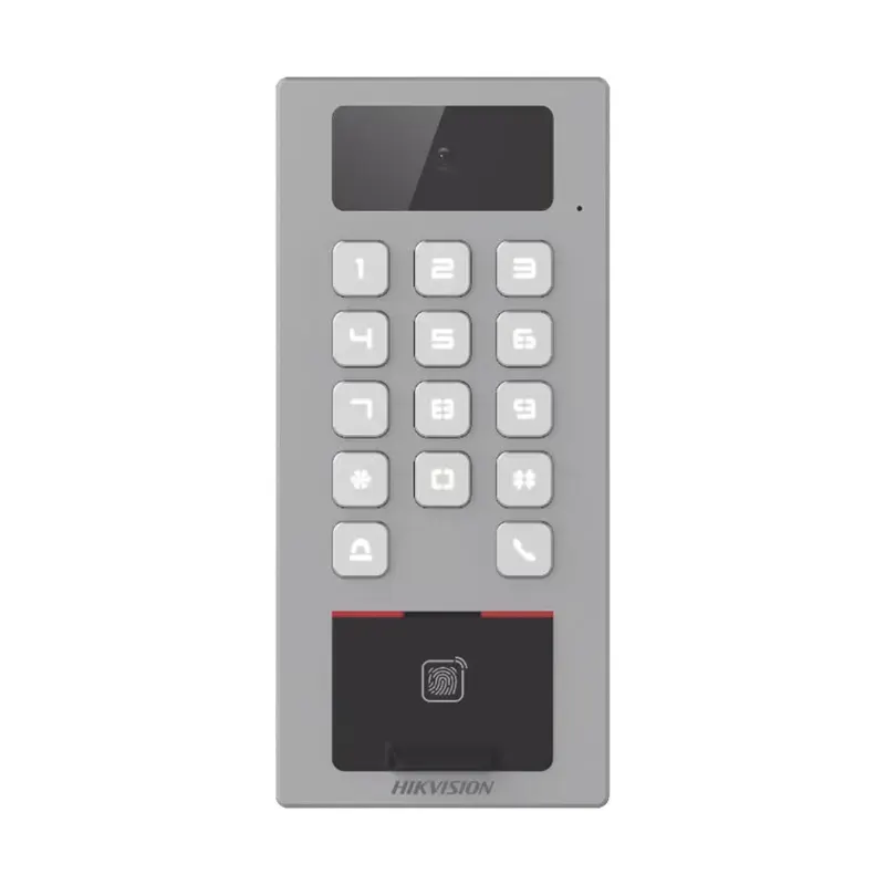 (PoE 2 Relays) Teclado con Lector de Huellas Hikvision DS-K1T502DBFWX-C-E1