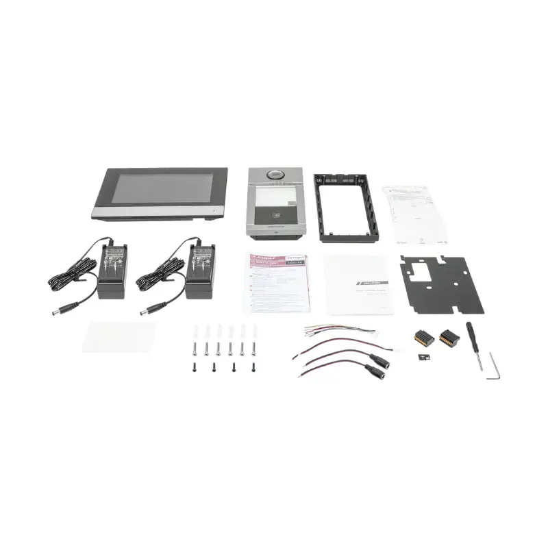 Kit de Videoportero IP PoE Estandar con llamada a App de Smartphone (Hik-Connect) Hikvision DS-KIS604-P(C)