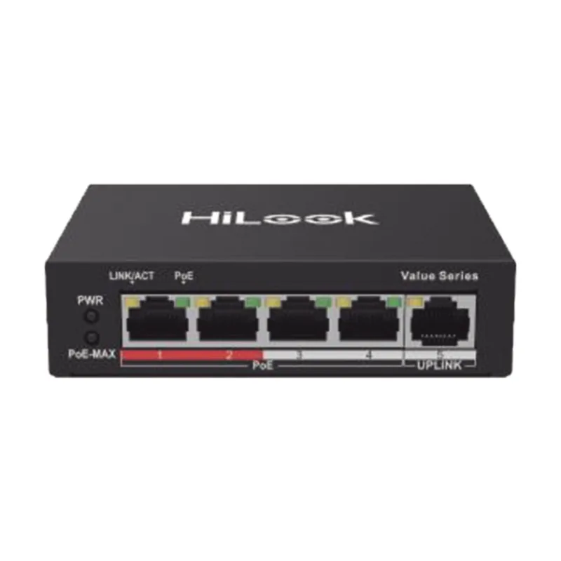 Switch PoE+ 4 Puertos 10 HiLook NS-0105P-35(B)