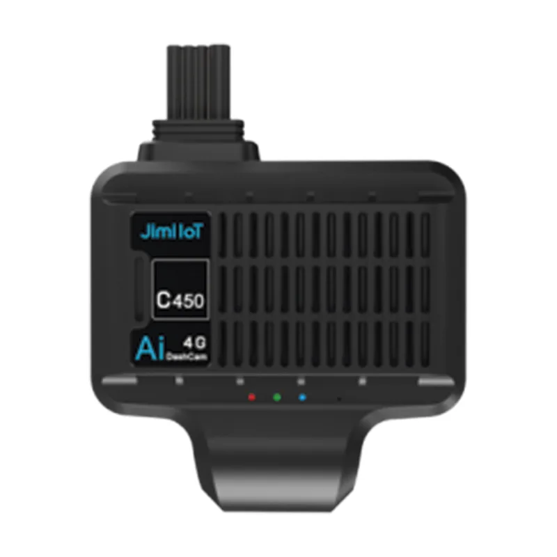Dashcam Vehicular 4G LTE Dual Cámara para Flotas con ADAS y DMS Opcional Jimi IoT JC450