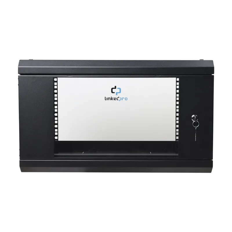 Gabinete de Pared de 6U con Puerta de Cristal Templado, 455 mm de Profundidad Total, Ra... LinkedPro SR-1906-LH3G