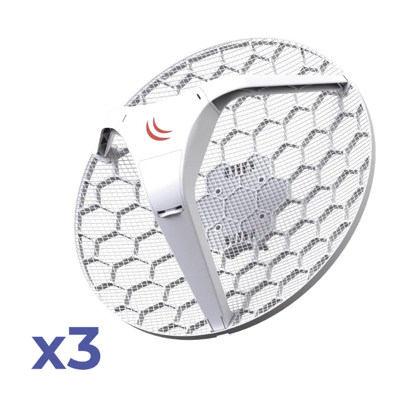 Paquete 3 (LHG 5) Cliente y PtP en 5 GHz 802.11 a MikroTik RBLHG5KIT