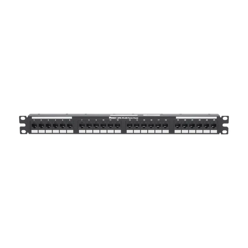 Panel de Parcheo de Impacto (110), Plano, Categoría 6, de 24 Puertos, 1UR Panduit DP24688TGY