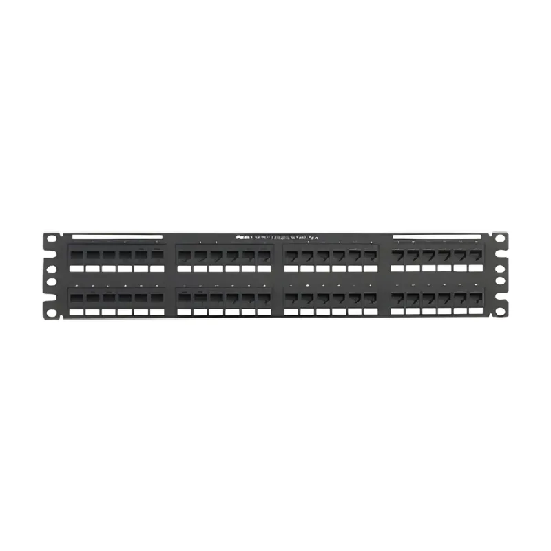 Panel de Parcheo NetKey de Impacto 110, Plano, Categoría 6, de 48 Puertos, 2UR Panduit NK6PPG48Y