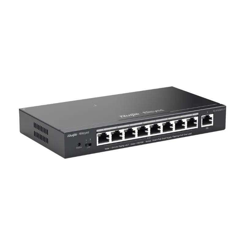Switch Administrable 8 Puertos PoE+ 802.3af Ruijie RG-ES209GC-P
