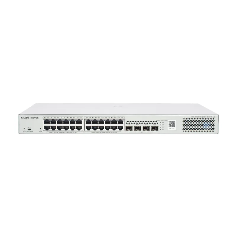 Switch Administrable L2 PoE+ hasta 370W, 24 Puertos Eth 1G, 4 puertos SFP 1G, Administr... Ruijie RG-NBS3100-24GT4SFP-P-V2