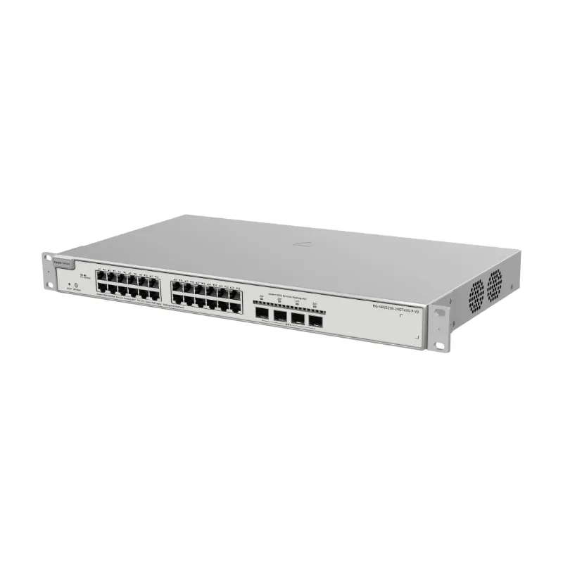 Switch Administrable PoE Capa 2+ Plus, con 24 puertos Gigabit PoE 802.3af Ruijie RG-NBS3200-24GT4XS-P-V2