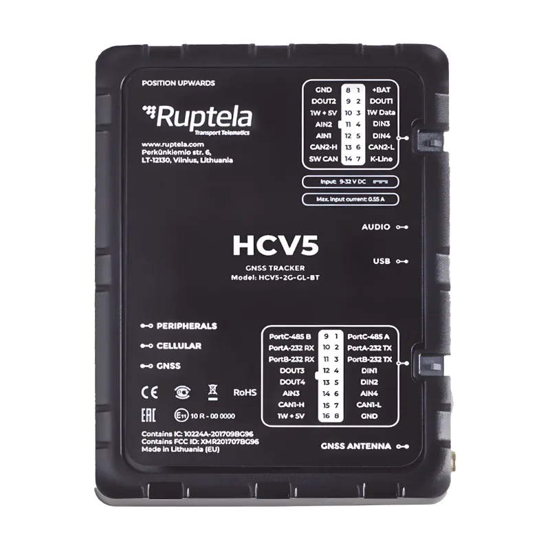 Localizador y Rastreador Vehicular GPS Avanzado Ruptela HCV5