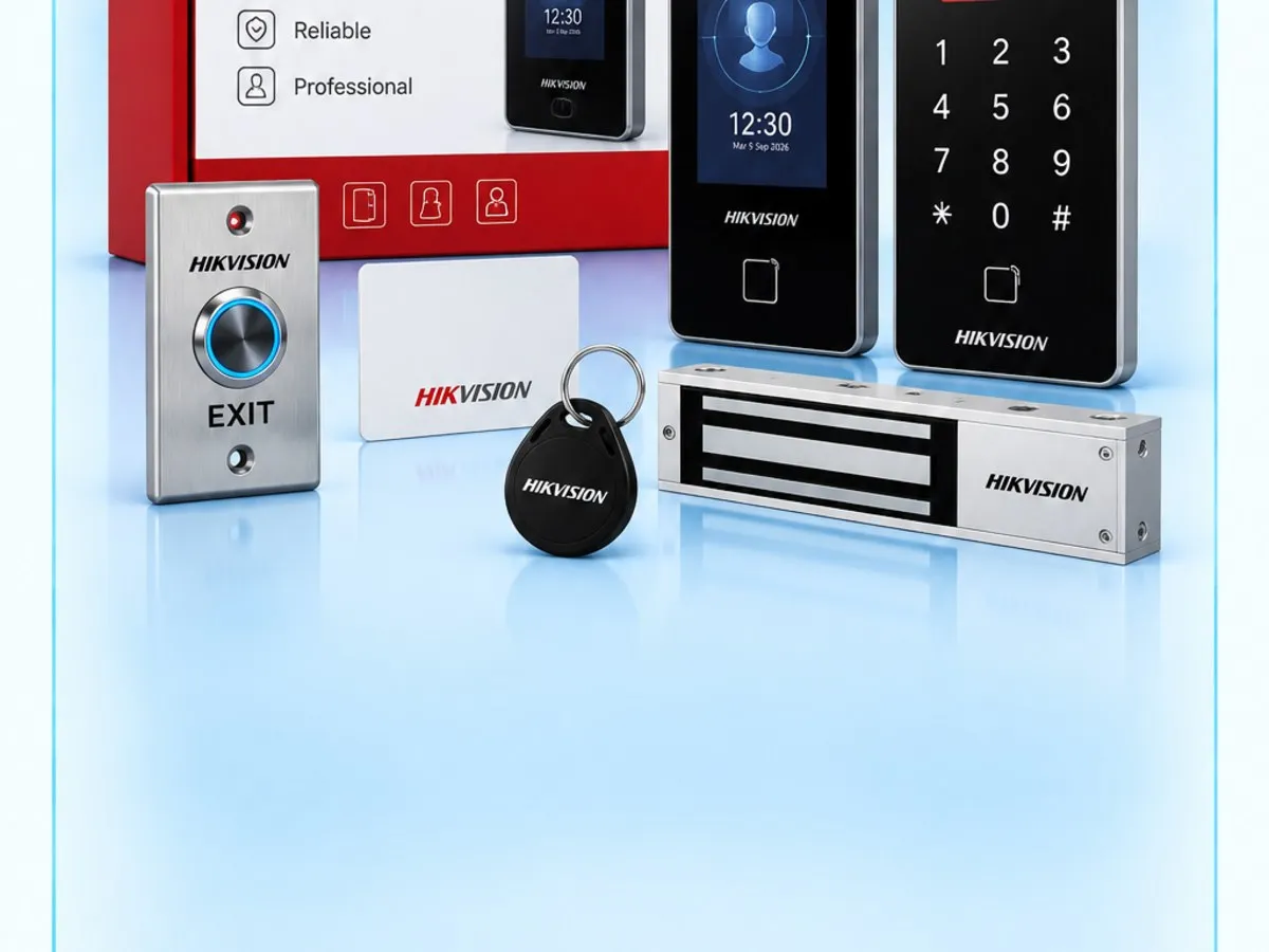 Lector de acceso y chapa eléctrica Hikvision